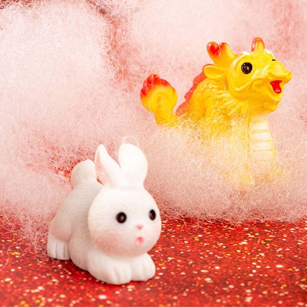 Cute Mini Twelve Zodiac Figurines DIY Resin Crafts Zodiac Figurines Miniature Cartoon Handmade Micro Landscape Decoration