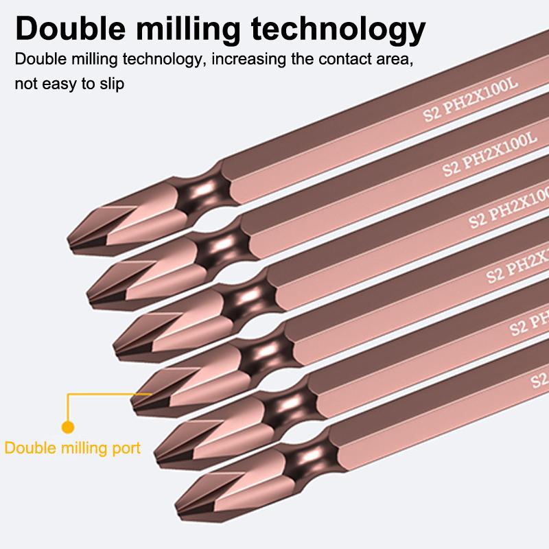 1 Bucată Oțel Aliat Cap Dublu Șurubelniță Electrică Bit Cruce Șurubelniță Electrică Unealtă de Mână