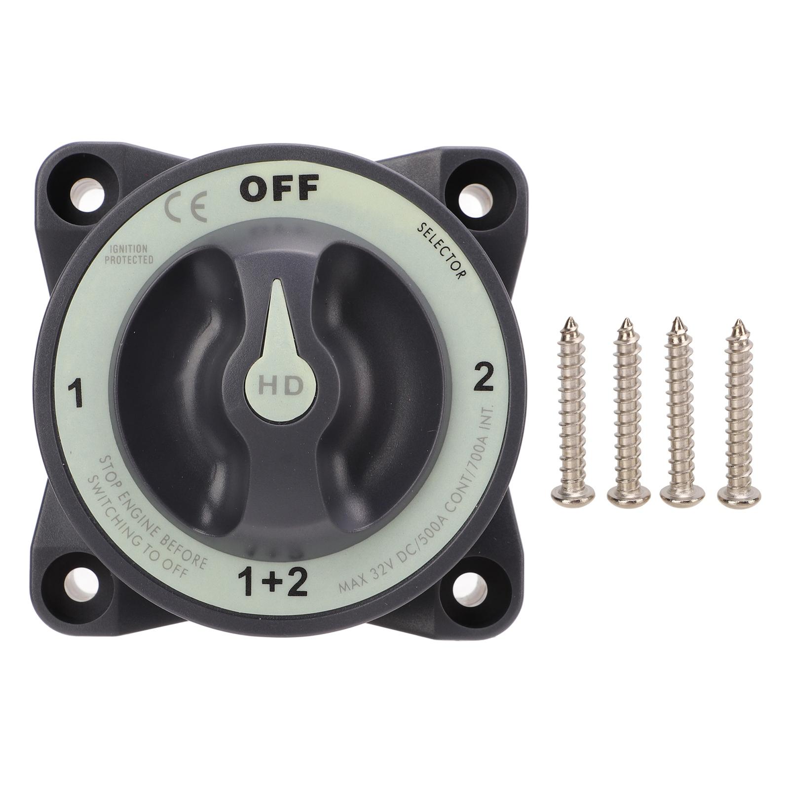 

500A морской выключатель аккумулятора, мощный 4-позиционный выключатель аккумулятора для автодома