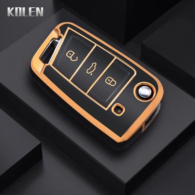 Fashion TPU Car Flip Key Case Cover Shell for VW Volkswagen Golf 7 MK7 Tiguan MK2 for Seat Ateca Leon FR 2 Ibiza Skoda Octavia
