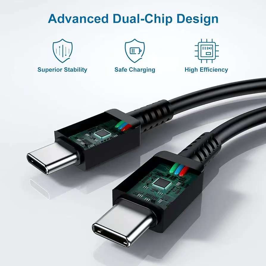 Carregador Tipo C 2 Pacotes 25W PD Carregador de Parede USB Bloco de Carregamento Super Rápido e Cabo de 1,8m para Celular Android para Samsung Galaxy S24