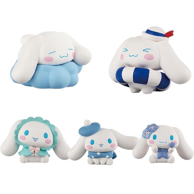 Figura Linda de Cinnamoroll Sanrio Anillo de Natación Juguete Juego de Figuras Para Decoración de Pasteles Diy