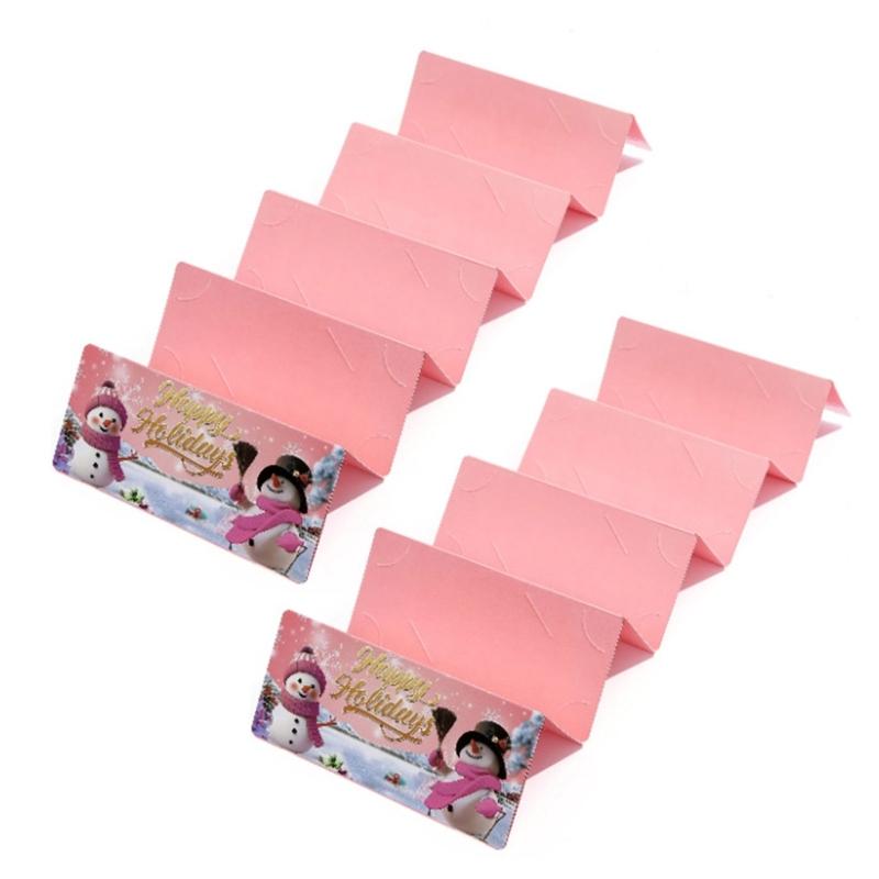  2Pcs Christmas Themed Cash Holder with 10 Slots Holiday Gift Card Money Envelope For Kid Adult Christmas Gifts Exchanges