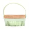 Silicone Body Scrubber Facial Care Bath Brush Gentle Exfoliating with Wooden Base Soft Bristle Skin Care Tools Bath Accessory
