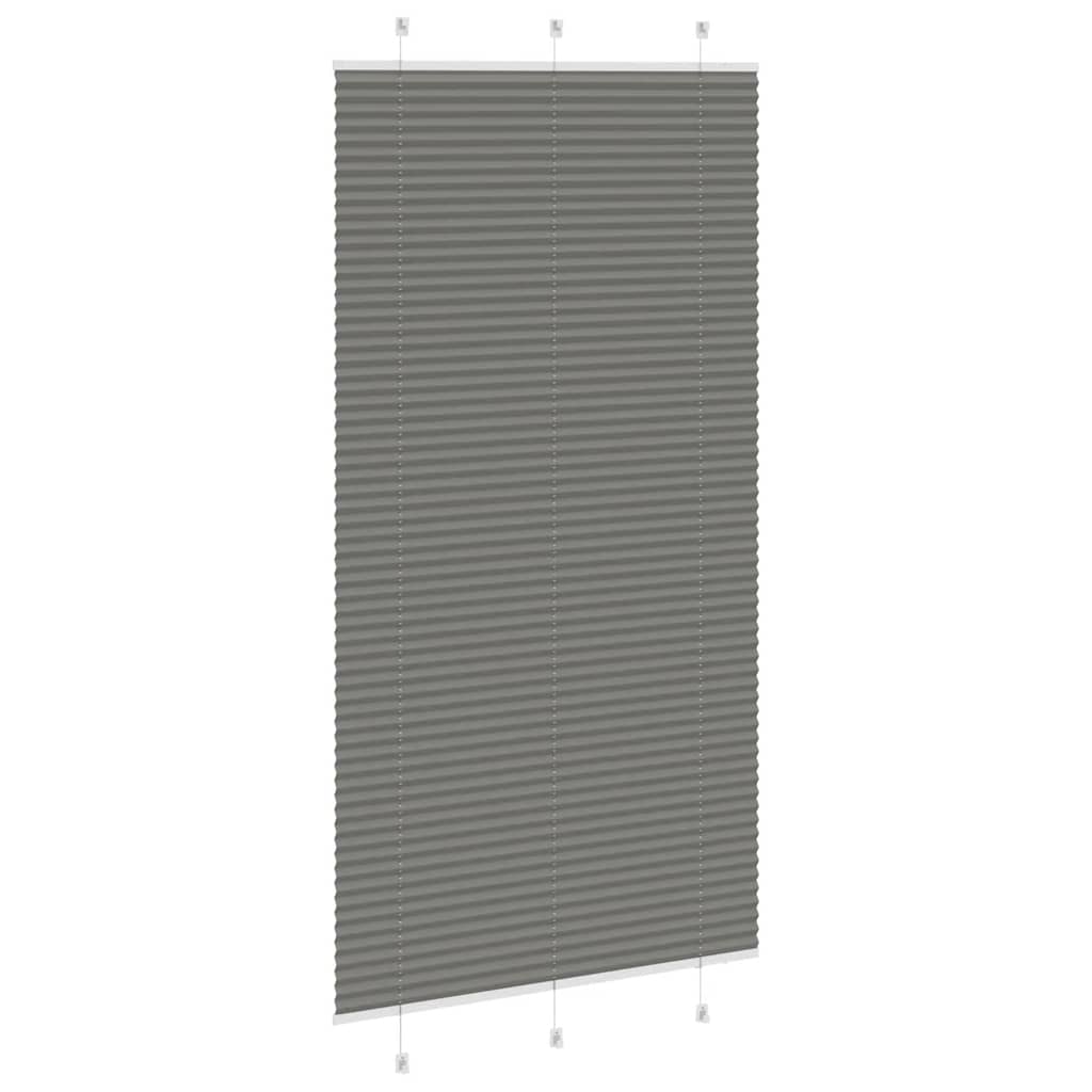 Pleated Blind Anthracite 105 x 200 cm Fabric Width 104.4 cm Polyester