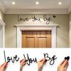 Love You Bye Panneau Décoration au-dessus de la Porte Décoration Murale Décoration en Écriture Bois Pour Porte Maison Cadeau Saint-Valentin Mariage Thanksgiving