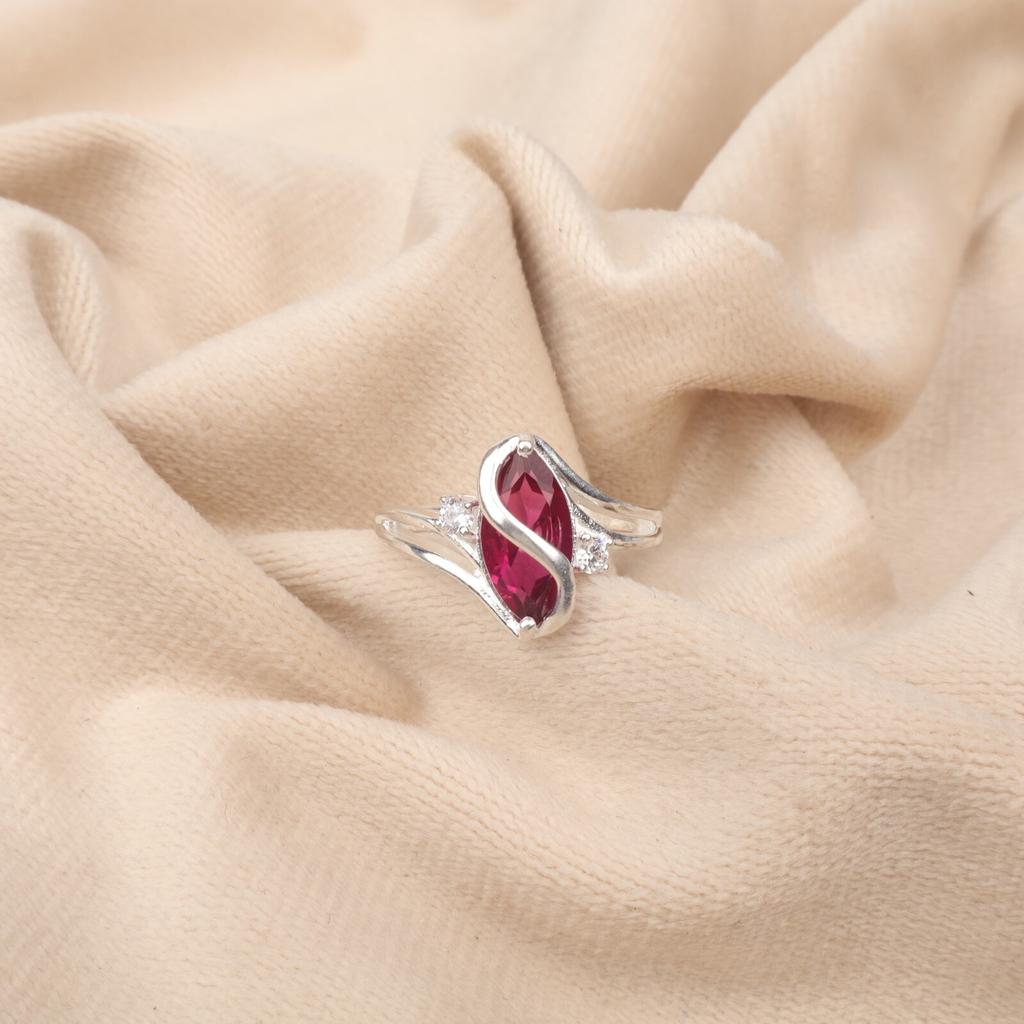 Natural Pink Rubellite Gemstone 925 Stamped Silver Jewelry Zircon Ring For Women CZR-8-11