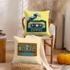 Retro Cassette Tape Cushion Cover Soft Plush Throw Pillow Cover  DoubleSided Decorative Cushion Case  Sofa Bedroom Home Decor