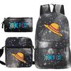 New Animation One Piece Printed Backpack for Primary and Secondary School Students Large Capacity School Bag Combination Three-piece Set