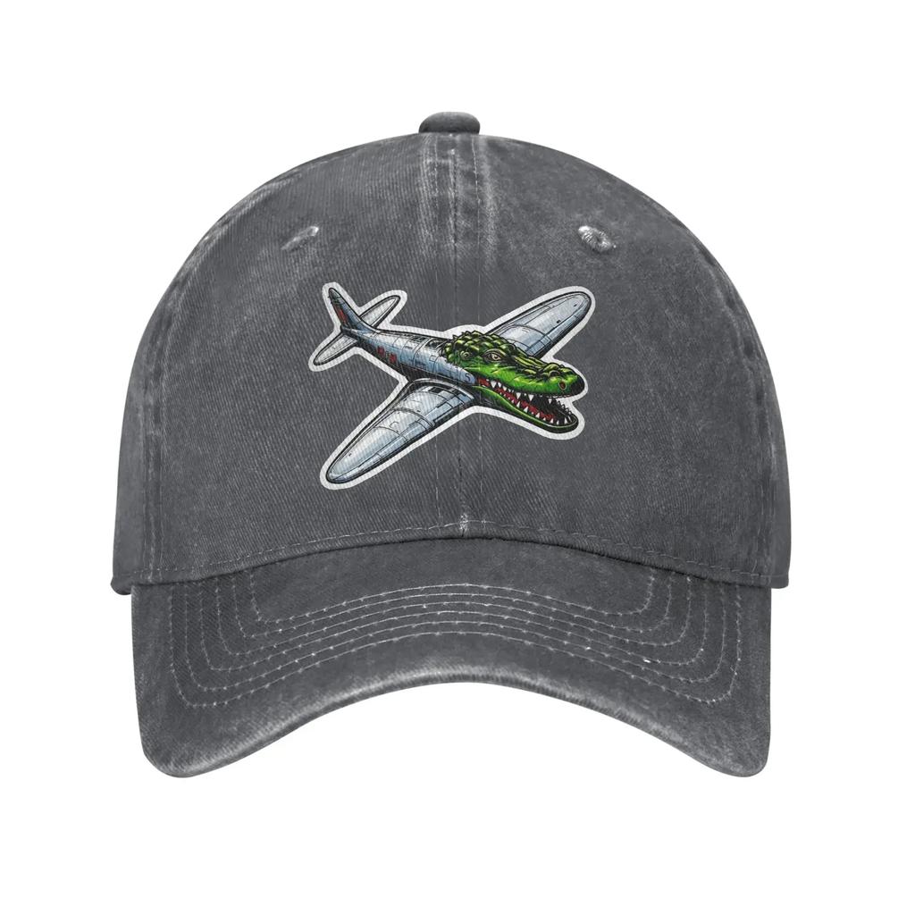 Bombardiro Crocodilo Italian Brainrot Meme Baseball Caps Distressed Washed Snapback Hat for Men Women Adjustable Hats Cap