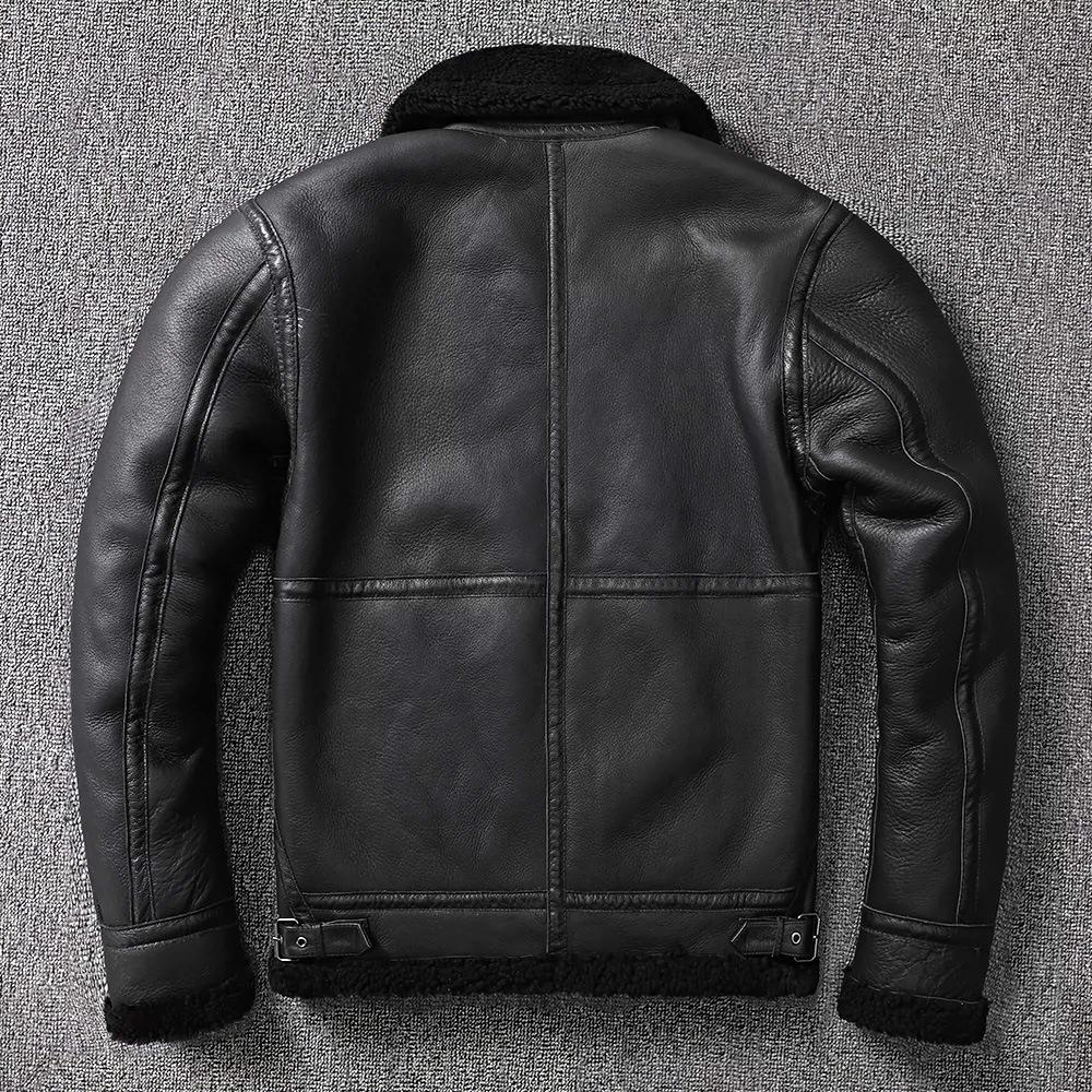 Genuine Leather and Fur One-piece Lamb Fur Genuine Leather Leather Jacket Men's Large Size Thickened Jacket