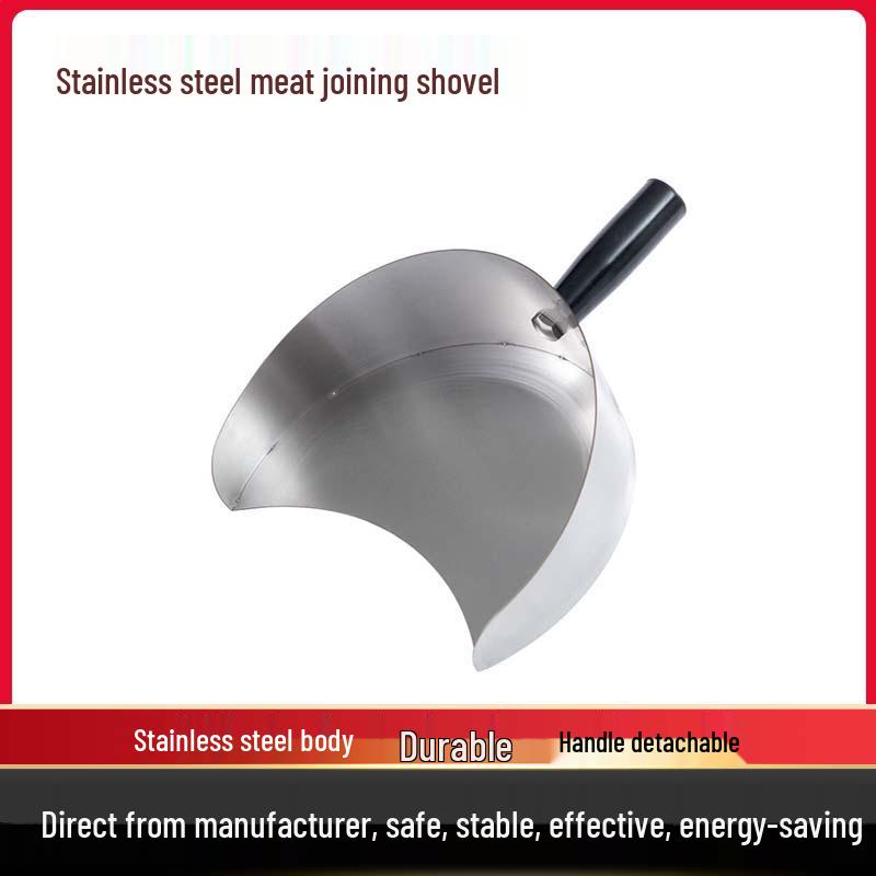 

Sturdy Stainless Steel Moon Arc BBQ Spatula & Meat Tray for Indoor/Outdoor Grilling