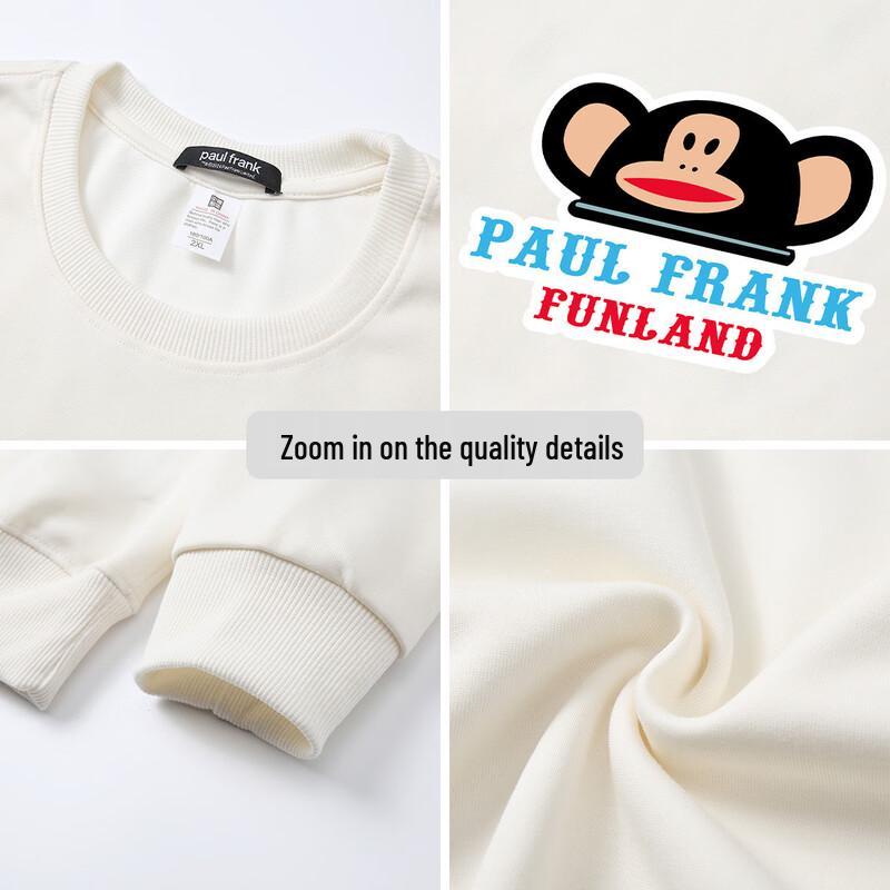 paul frank Men's Solid Color Casual Crewneck Sweatshirt