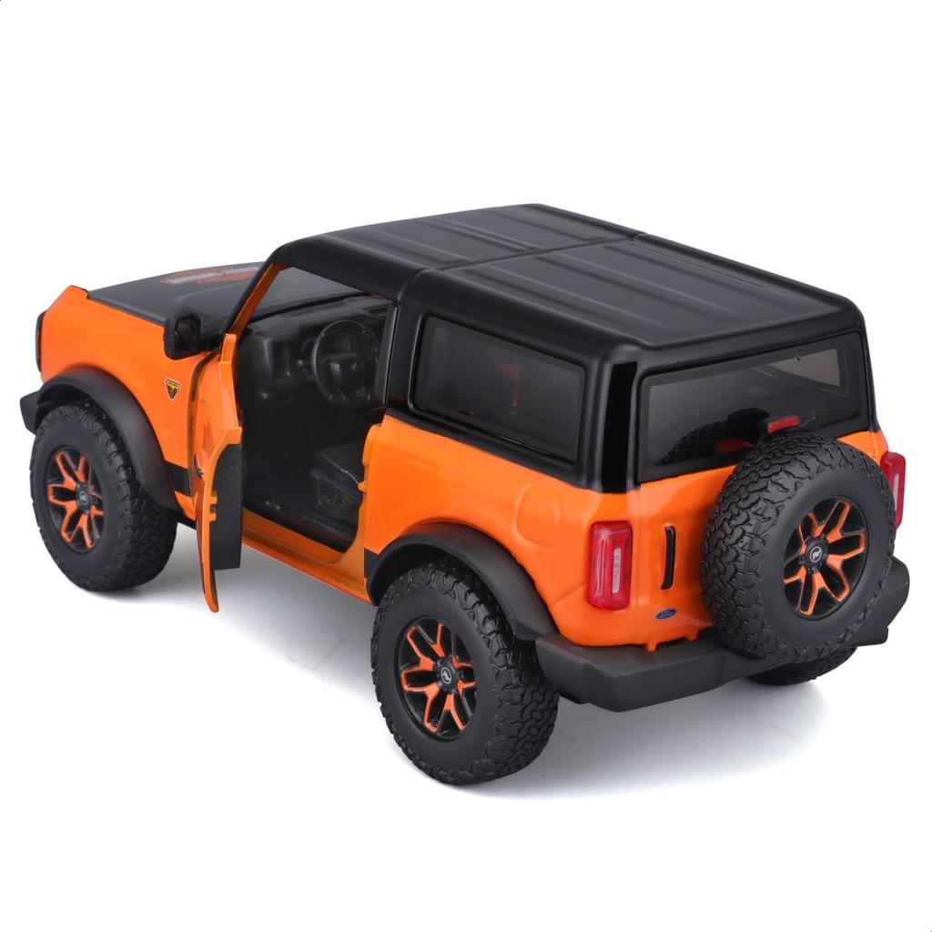 Maisto 1/24 Scale Ford Bronco Badlands 2021 Black/Orange Harley-Davidson Custom Series / Diecast Model Car, Finished Model 32272