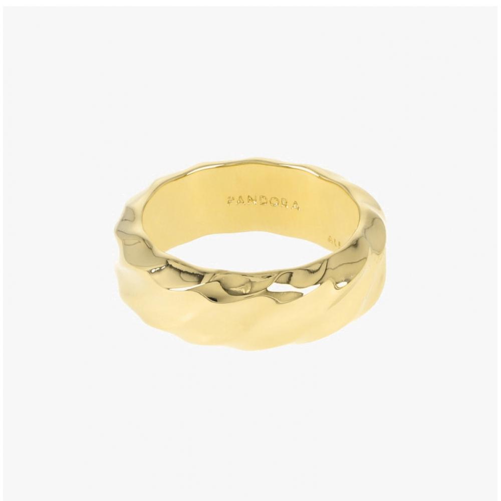 Pandora Rippled Wide Band Ring 163886c00