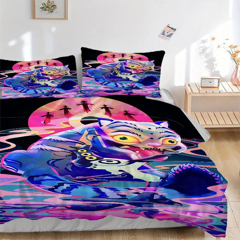 

3pcs Huntrix, K-Pop Bedding Set: Perfect for Bedroom or Guest Room. Soft and Comfortable with No Core Included yy251009163 135x200cm