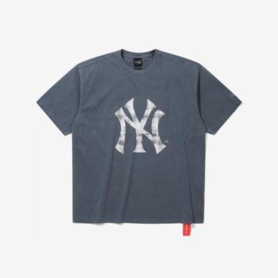 New Era Mlb New York Yankees Duże Logo Pigment T-shirt Drużynowy Granatowy 15147555