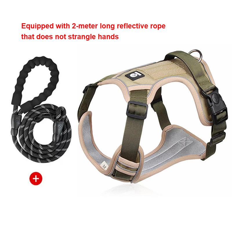 

Large Dog Harness and Leash Set Oxford Fabric Adjustable No Pull Vest Harness for Medium Large Dogs Training Walking XL