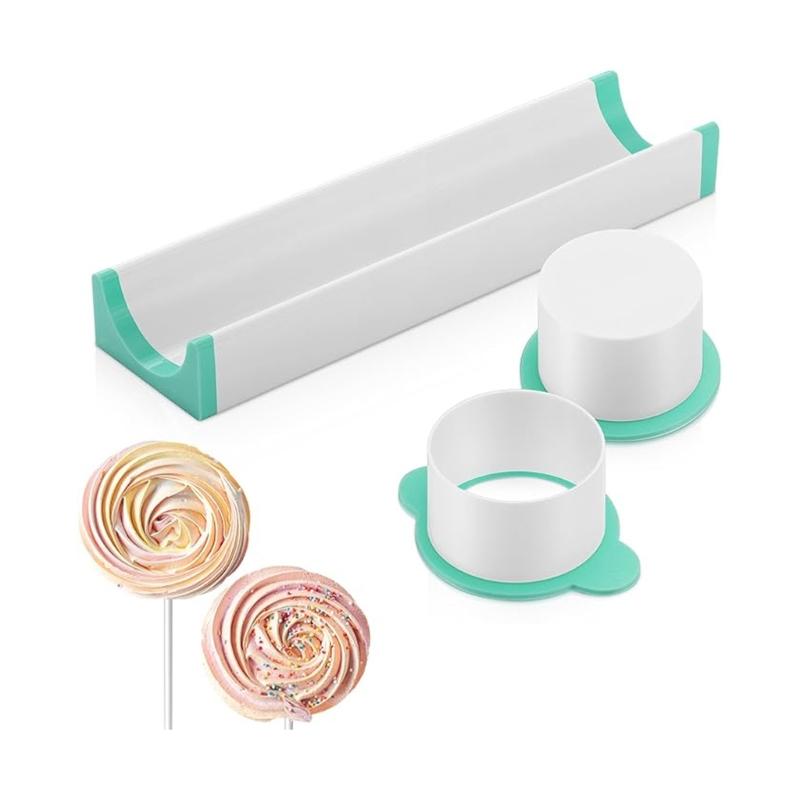 Professional Cake Cutter Mold Dessert Making Set With Storage Plate Tray Creates Perfectly Shape Treats Home Baking Tool