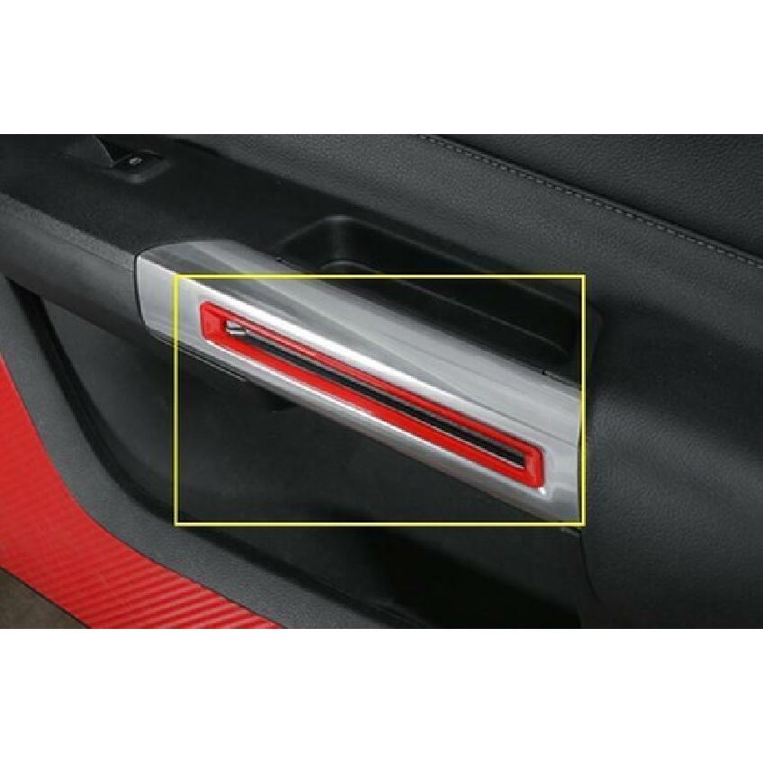 Car Interior Door Armrest Panel Strip Trim For Ford Mustang 2015- Bright Red
