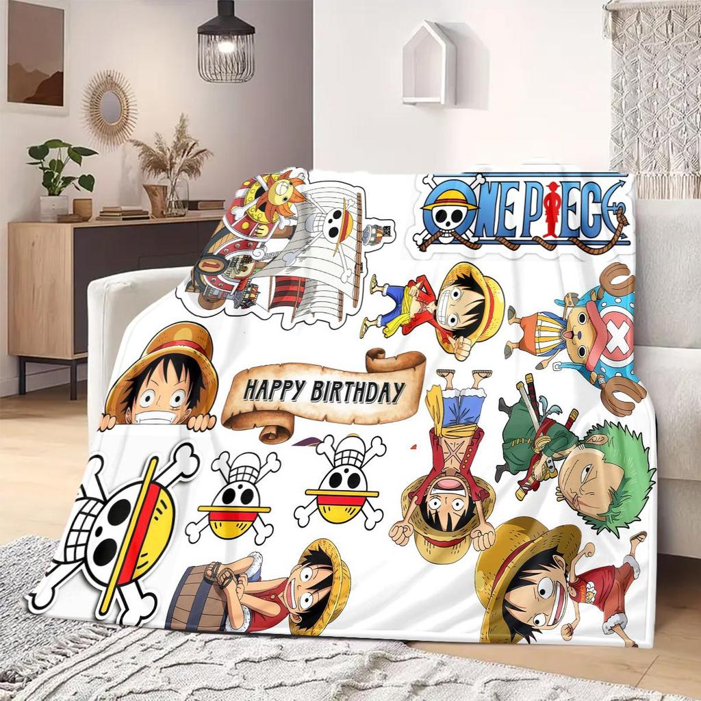 ONE PIECE Print Blanket Warm Comfortable Flannel Blanket Suitable for Bedrooms,Sofas, Beds,Chairs,Travel -QIAO73