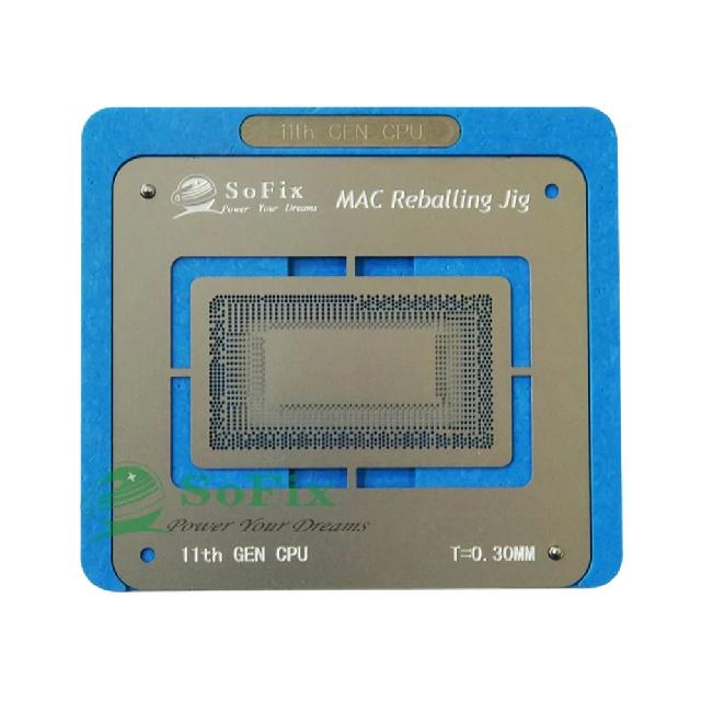 Sofix Inter M1 CPU Reballing Jig with Stencil 2013-2021 CPU BGA Reballing Kit CPU IC Chip Platform for Macbook Repair Tool