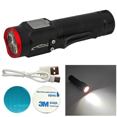 3x LED Taschenlampe mit Magnet, 900lm, USB C, 5 Betriebsmodi
