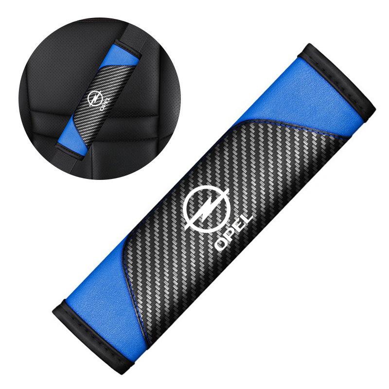

Leather Car Seat Belt Cover With Shoulder Pad Breathable PU Leather For Opel Astra Insignia Vivaro Corsa Mokka Zafira Vectra OPC
