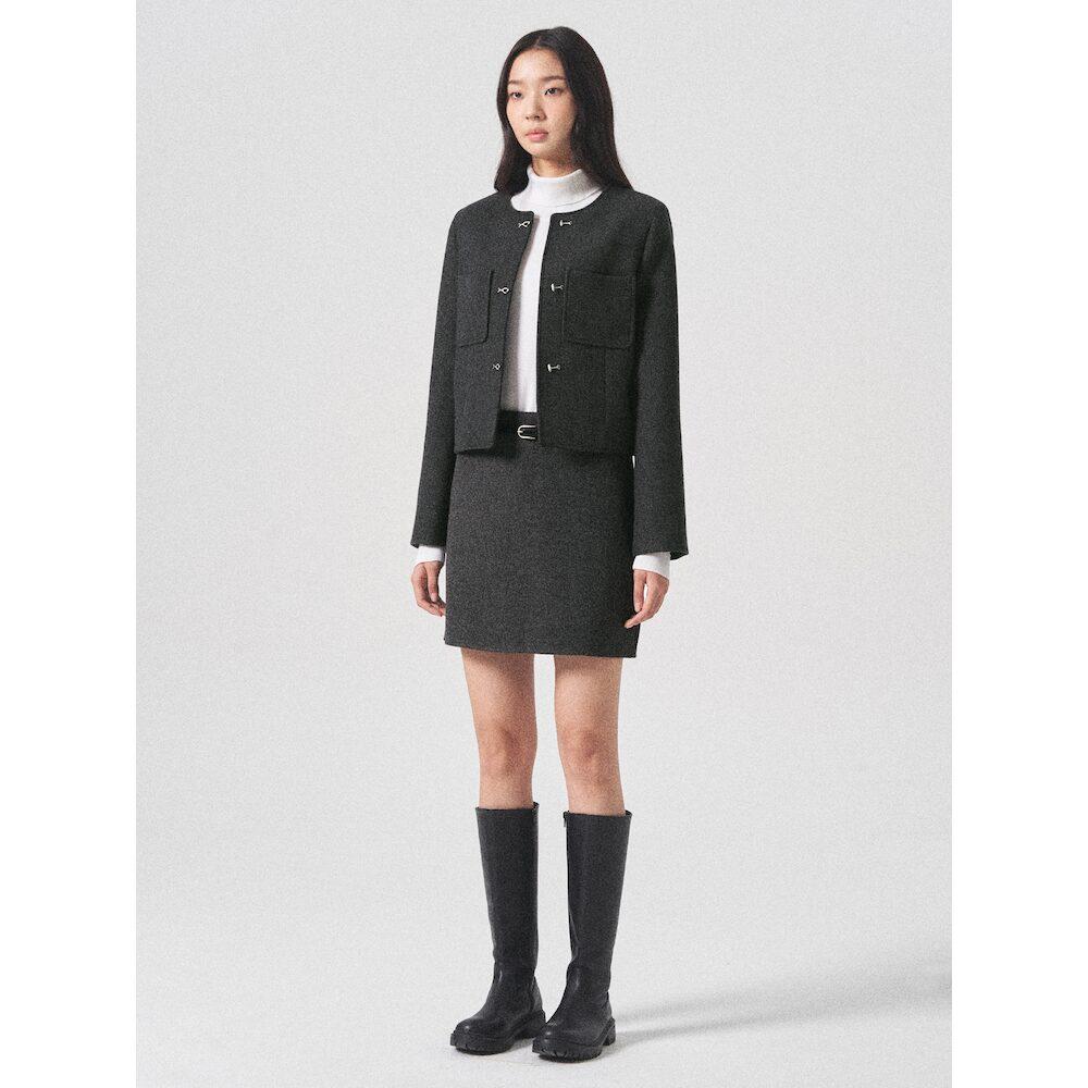 8seconds Wool-Like Mini Skirt Ash