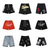 Herren Baumwoll-Kurzhose Mit Strass-Stickerei Trendige Freizeit-Shorts Streetwear
