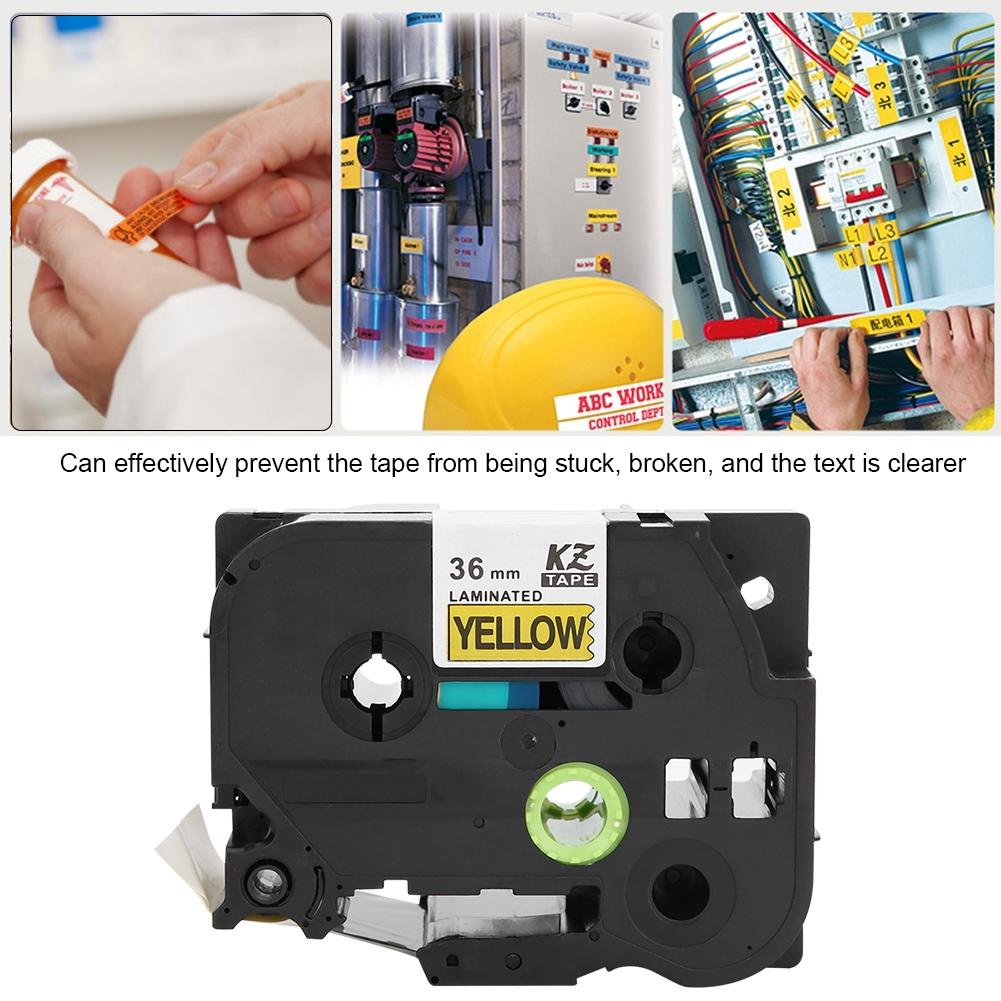 36mm Etikettendrucker Laminiertes Etikettenband Passend für   PT-9700PC PT-9800PCN PT-3600