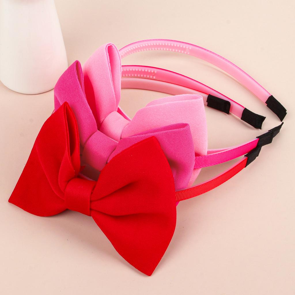 3pcs Fabric Bows Headbands for Girls Plastic Teeth Hairbands 4inch Hair Bows with Headband Children Kids Hair Accessories