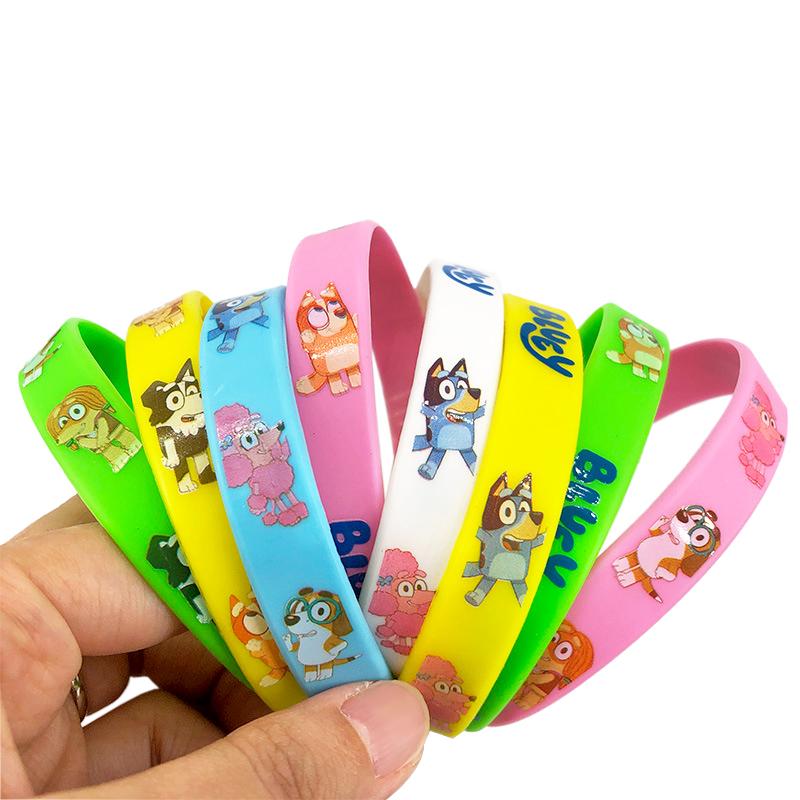 Bluey Bingo Anime Peripheral Accessories Cartoon Sports Bracelet Silicone Bracelet Wrist Strap Children Toys Gift