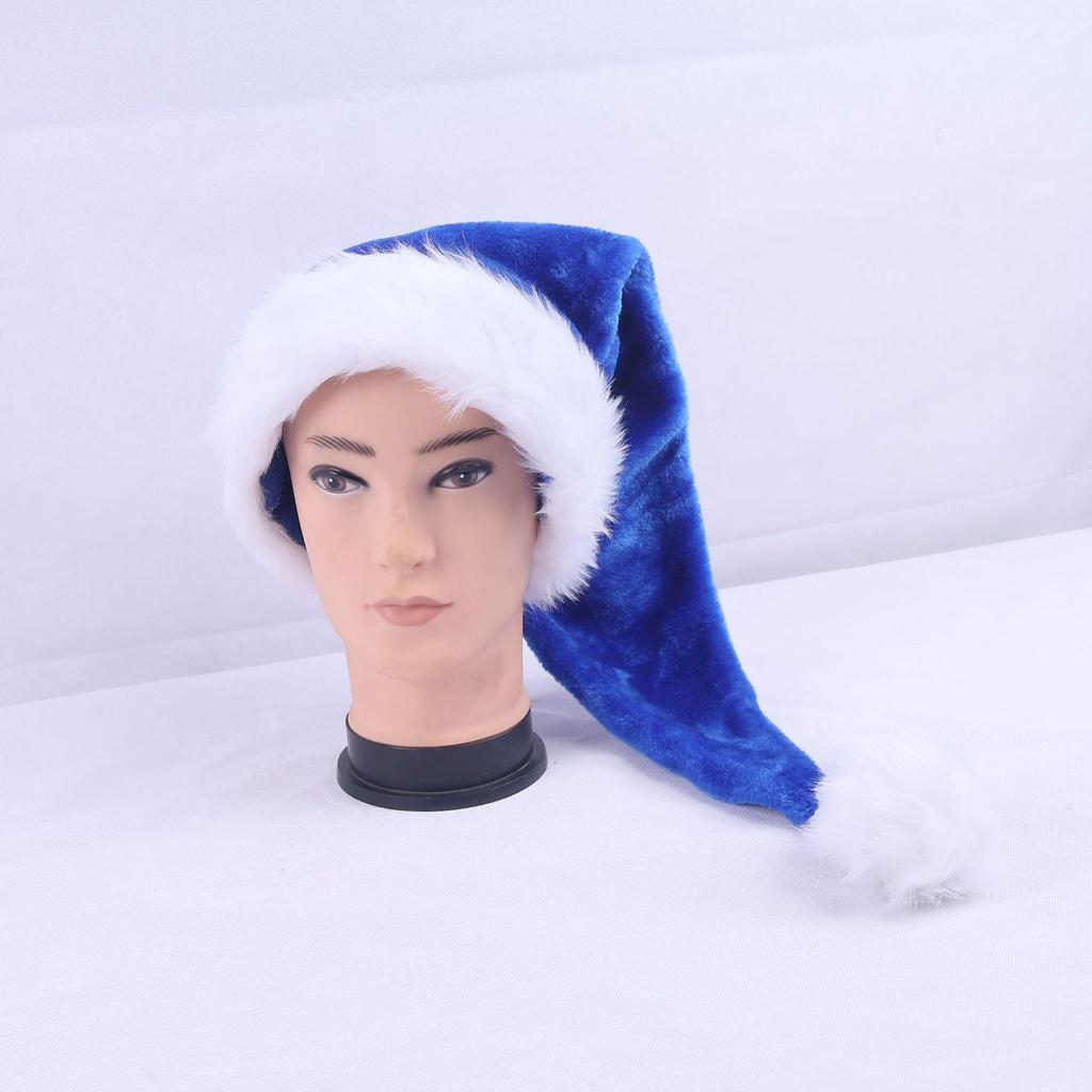 Hand-Sewn LED Plush Christmas Hat with Strap - Holiday Decoration for Adults & Children