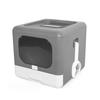 Portable Foldable Cat Litter Box Large   Enclosed Cat Potty Toilet Front Entry Top Exit with Lid Litter Scoop