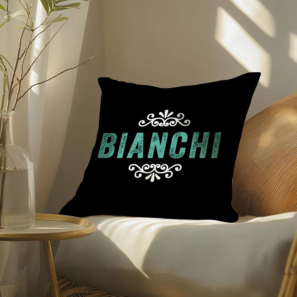 Bianchi Logo Pillow Case Pattern Printed Pillowcase for Living Room Sofa Cushion Cover & Bedroom Decor