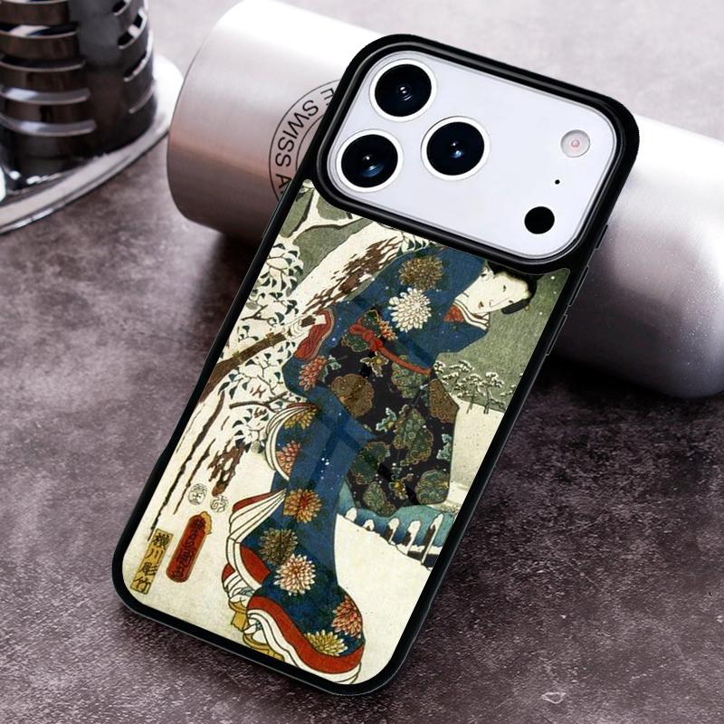 Japanese Ukiyo-e Art Phone Case for iPhone 17 16 15 Pro Max Air 14 13 12 11 Plus Shockproof Cover