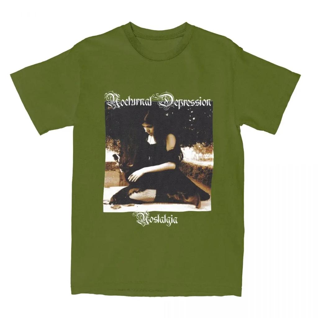 Herren Damen Nocturnal Depression Black Metal Band Shirt Bekleidung 100% Baumwolle T-Shirt Kleidung Fantastisches T-Shirt Sommer