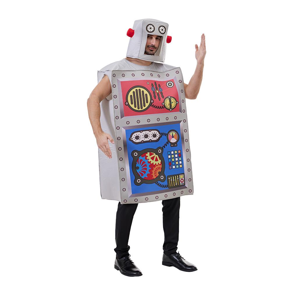 Erwachsene Männer Roboter Kostüm Halloween Damen Lustige Schwamm Roboter Cosplay im Angebot