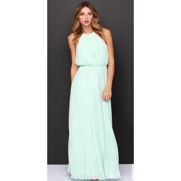 Sleeveless Bridle Pleated Fashionable and Sexy Dress