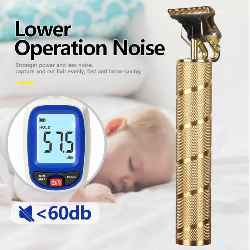 NEREZOVÁ OCEL Spirála Metal Vintage T9 elektrický zastřihovač vlasů Profesionální elektrický holicí strojek dobíjecí holičský zastřihovač