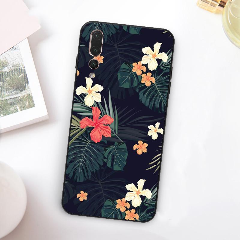 Summer Tropical Plants Leaf For Huawei Nova 11 10 9 SE Y70 Y60 Y90 Y61 Y91 Y73 Y72 12i 11i 8i P30 P40 Lite P60 Pro Case