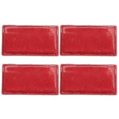 4PCS Car Reflective Fake Lights Red Paste High Visibility Universal for Trucks Trailers RVs Marines