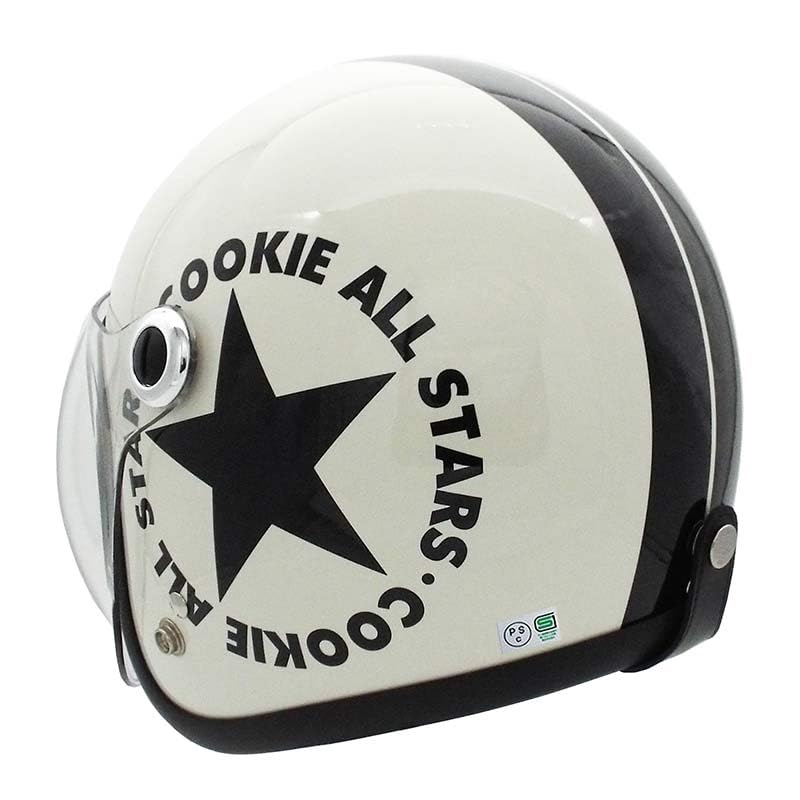 TNK Kogyo Speed Pit Pearl Kids Size 51375 CA-6 Kids' Helmet, White/Black, (54-56cm),