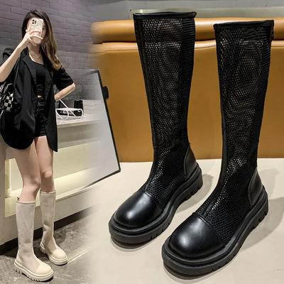 Fashion Women's Sandal Boots Website Round Toe Flat Sole ZIP Women's Boots Dress Outdoor Fashion Concise Breathable Zapatillas De Mujer