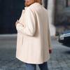 Damen Freizeit Rollkragen Lang Wollmantel Herbst und Winter Mantel