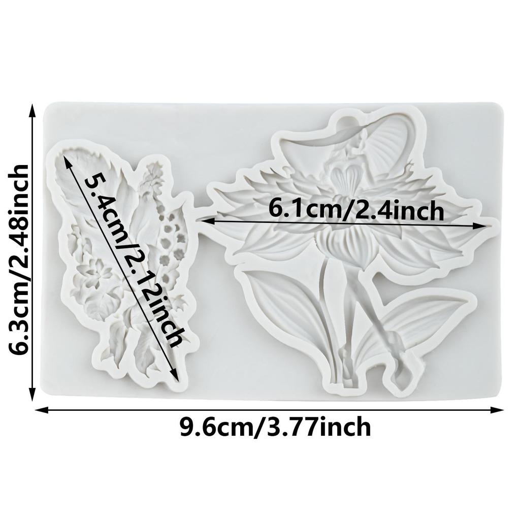 Flower Fairy Silicone Mold Feather Fondant Molds Cake Decorating Tools Cupcake Topper Candy Sugar Craft Gum Paste Polymer Clay