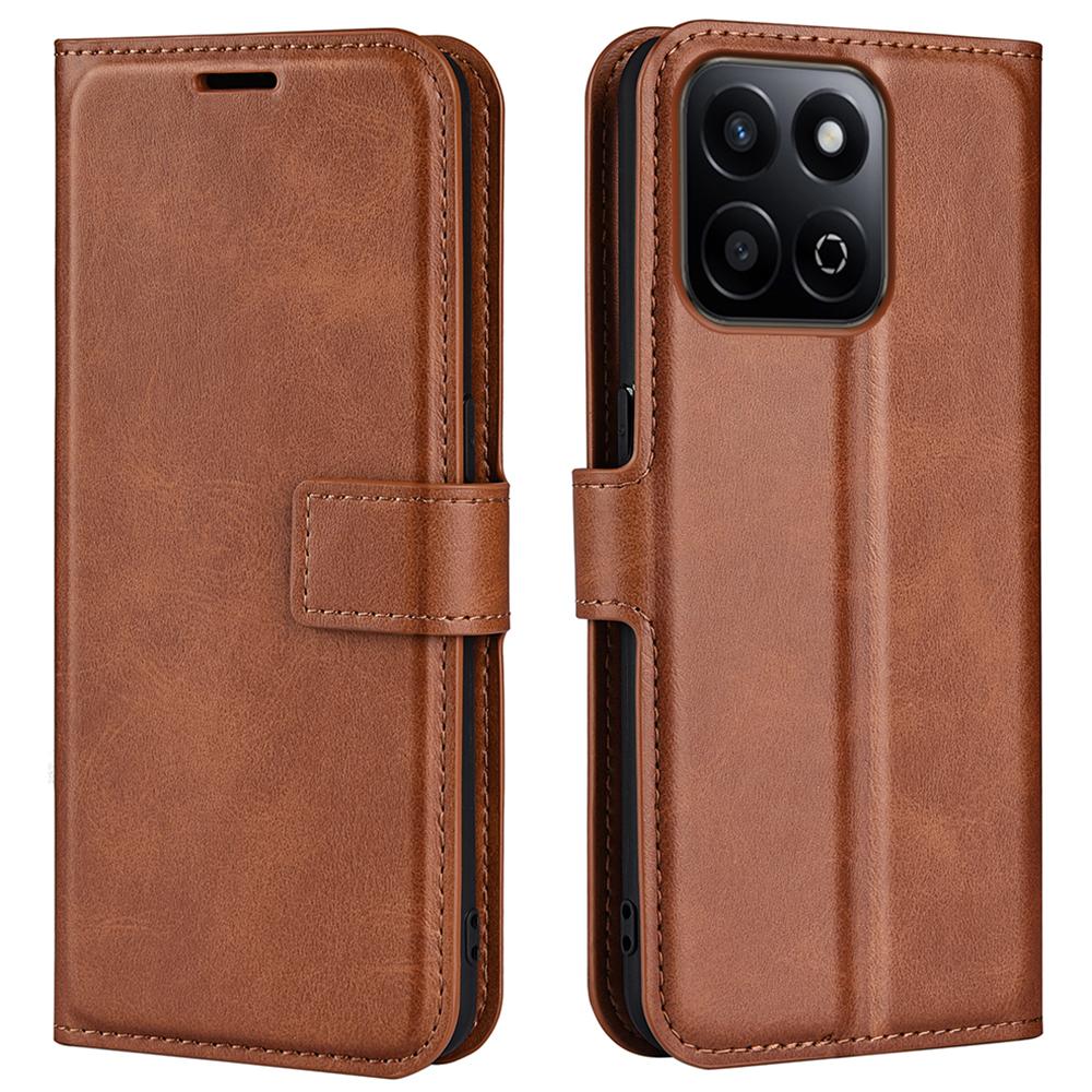 For Honor 200 Smart 5G/X7c 4G Stand Case Anti-Scratch Calf Texture Leather Phone Cover