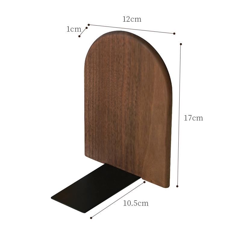 

North American Black Walnut Large Bookend: Wooden Book Support for Study Room or Desktop Storage. Small: 13*8*10cm