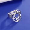 Davidstern Sechsstern Ring Damen Herren Edelstahl Fingerringe Vintage Israel Jüdisch Judentum Schmuck Geschenk